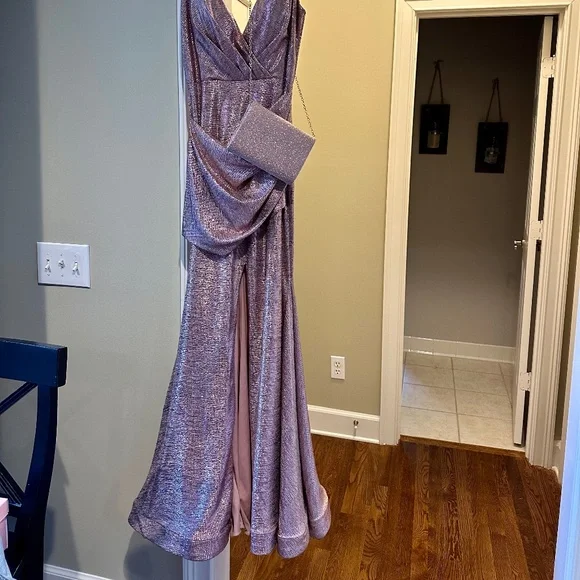 Jovani Metallic Pink Formal Dress - Picture 2 of 5